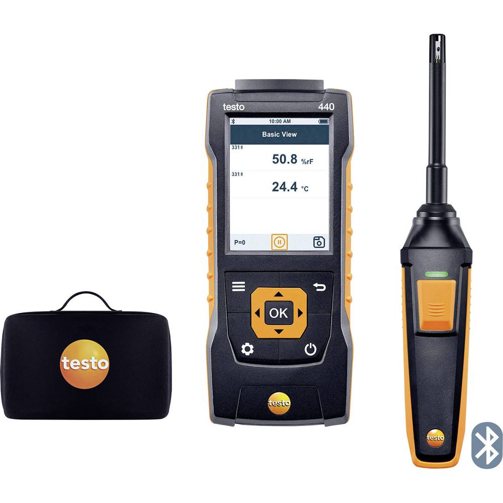 Testo 440 Set RH Luchtvochtigheidsmeter (hygrometer) 0 % Hrel 100 % Hrel