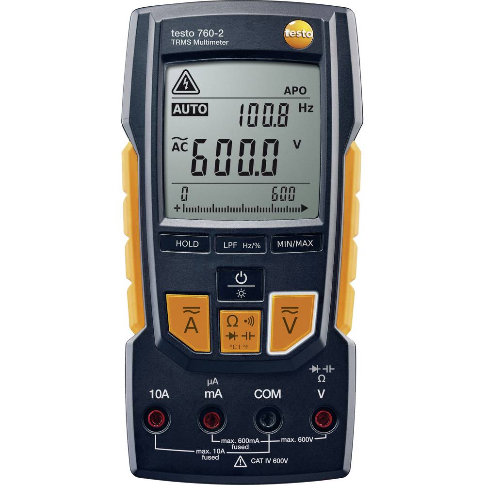 Testo 760-2 Multimeter Digitaal CAT III 1000 V, CAT IV 600 V Weergave (counts): 6000