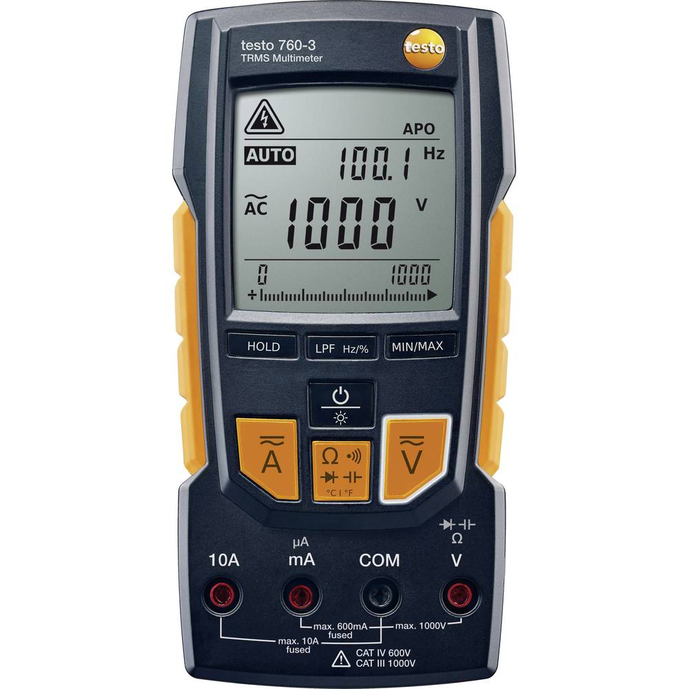Testo 760-3 Multimeter Digitaal CAT III 1000 V, CAT IV 600 V Weergave (counts): 6000