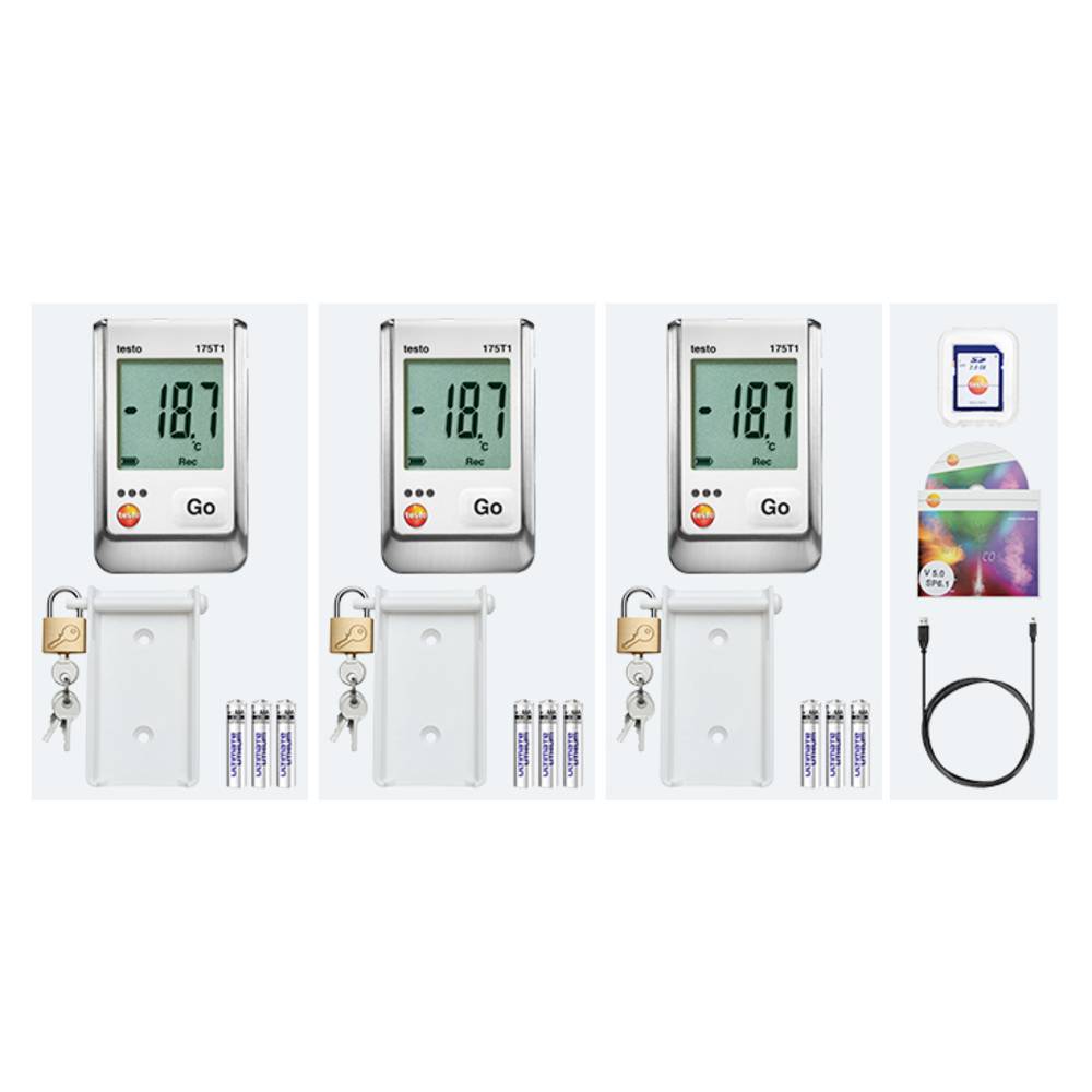 Testo 0572 1750 175 T1 Set Temperatuur datalogger Te meten grootheid Temperatuur -35 tot +55 °C