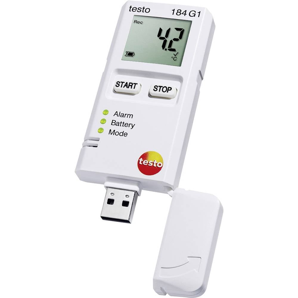 Testo 0572 1846 184 G1 Multidatalogger Te meten grootheid Temperatuur, Luchtvochtigheid, Versnelling/trilling -20 tot +70 °C 0 tot 100 % Hrel 0 tot 10 G
