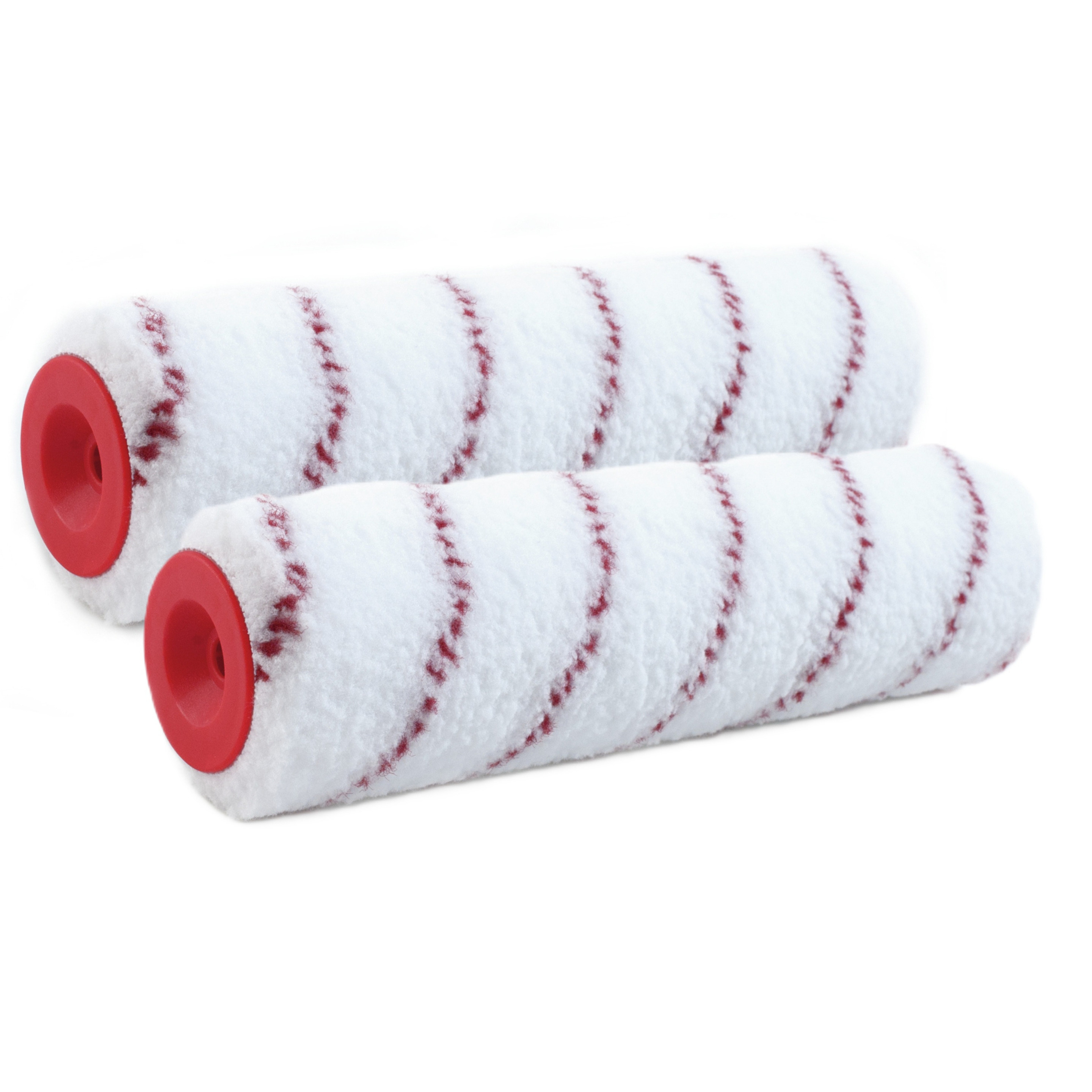 Sorex Muur vacht anti spat verfroller - 2x - polyester - geweven - pluisvrij - 7,2 x 18 cm -