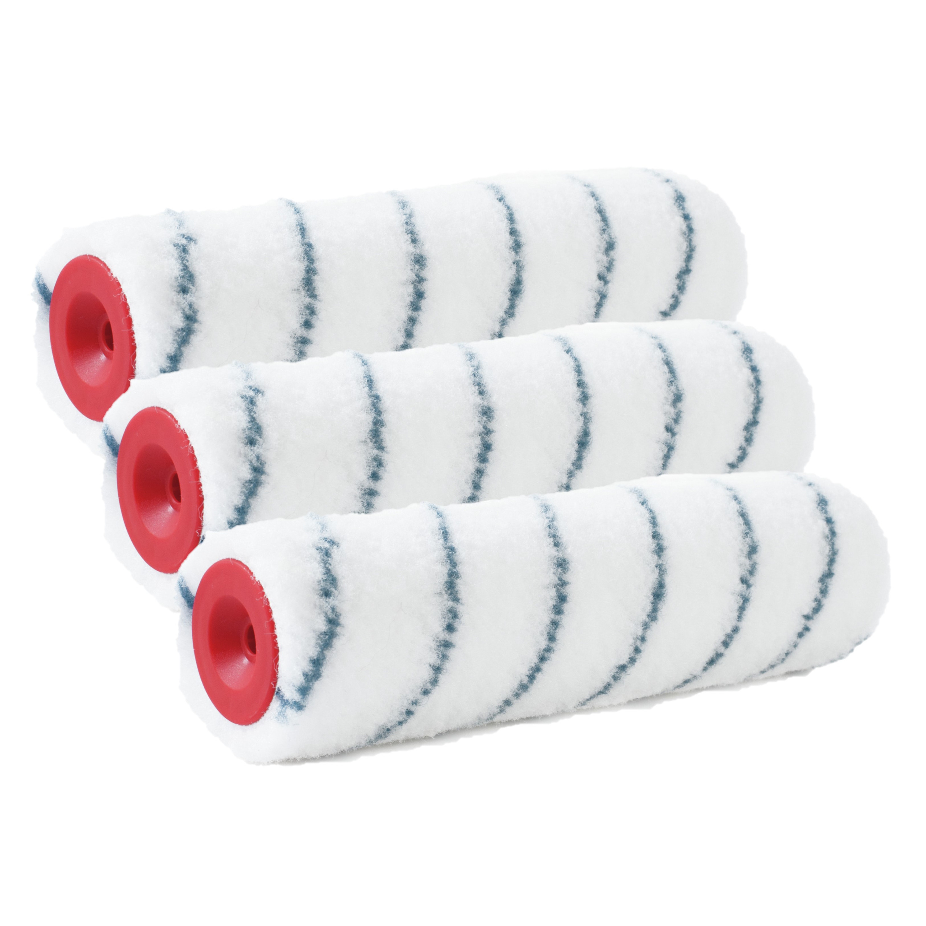 Sorex vacht verfrollers - 4x - nylon - pluisvrij - anti spat - 7,4 x 25 cm - Verfspullen Schilderen -