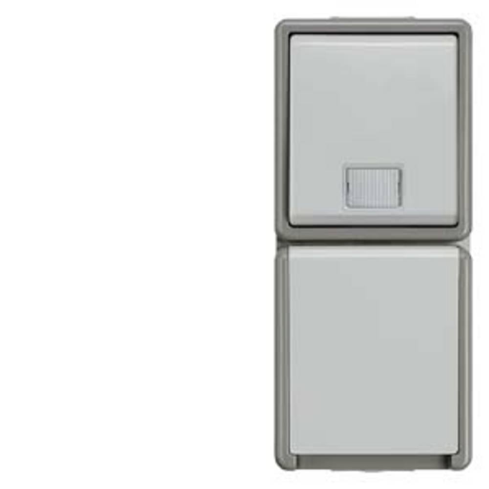 Siemens 5TD4811 Wandcontactdoos met randaarde Delta Grijs Schakelmateriaal 1 stuk(s)