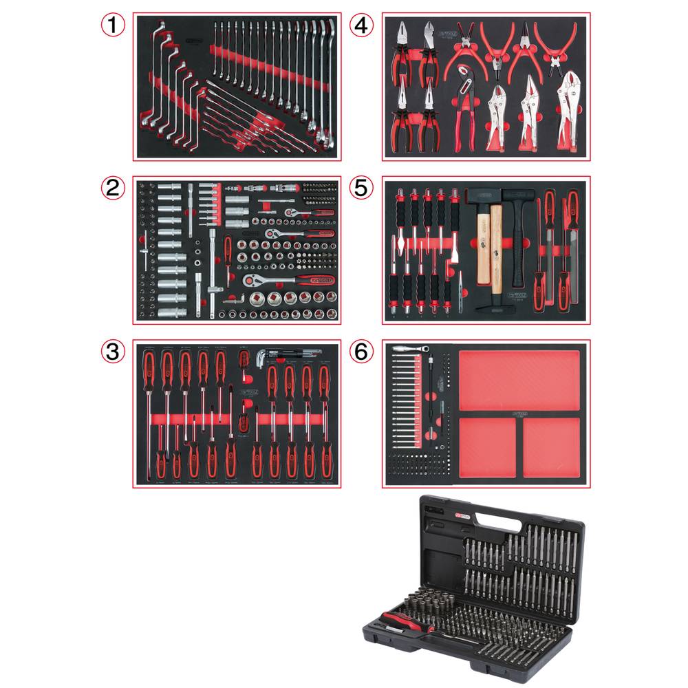 KS Tools 713.0598 Gereedschapsset Chroom-vanadium staal 598 onderdelen