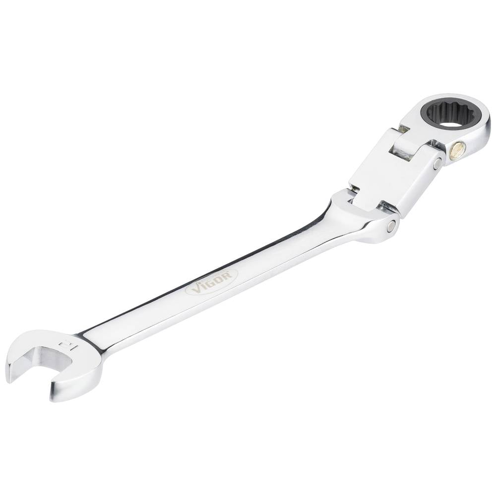 Vigor V6752-12 V6752-12 Ringratelsteeksleutel met scharnier Sleutelbreedte (metrisch) 12 mm