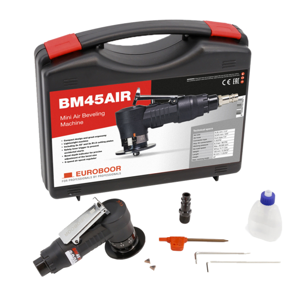 Euroboor BM45AIR Promoset Laskanten Freesmachine Met Gratis Extra Snijplaten