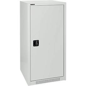 Schäfer Shop Genius draaideurkast FS, staal, met ventilatieopeningen, B 545 x D 420 x H 1105 mm, 3 OH, lichtgrijs RAL 7035/lichtgrijs RAL 7035, tot 250 kg