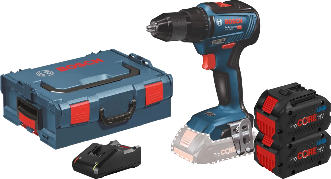 Bosch Professional GSB 18V-28 8,0 Ah ProCORE Accu (2x) Starterspakket
