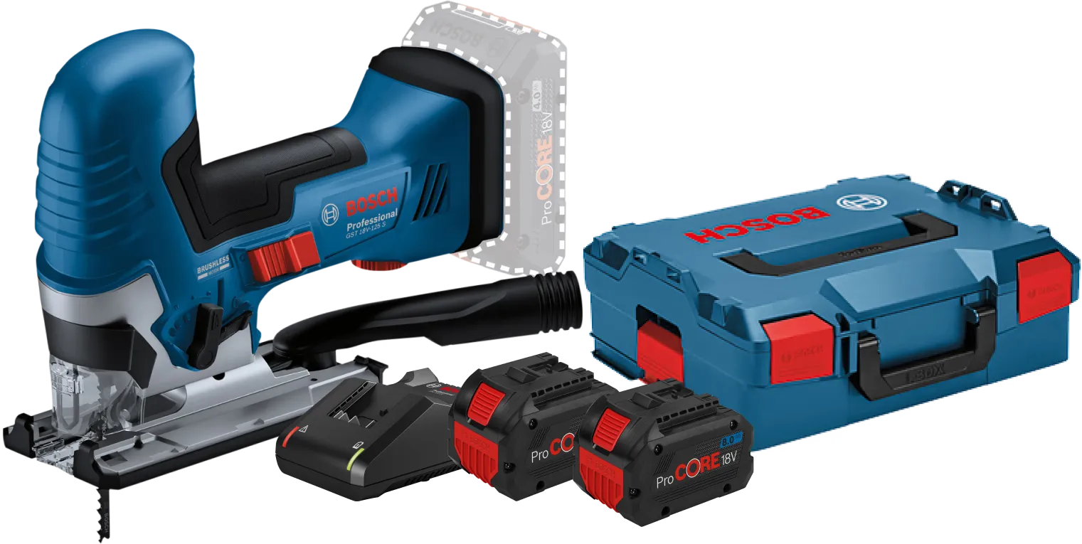 Bosch Professional GST 18V-125 S 8,0 Ah ProCORE Accu (2x) Starterspakket