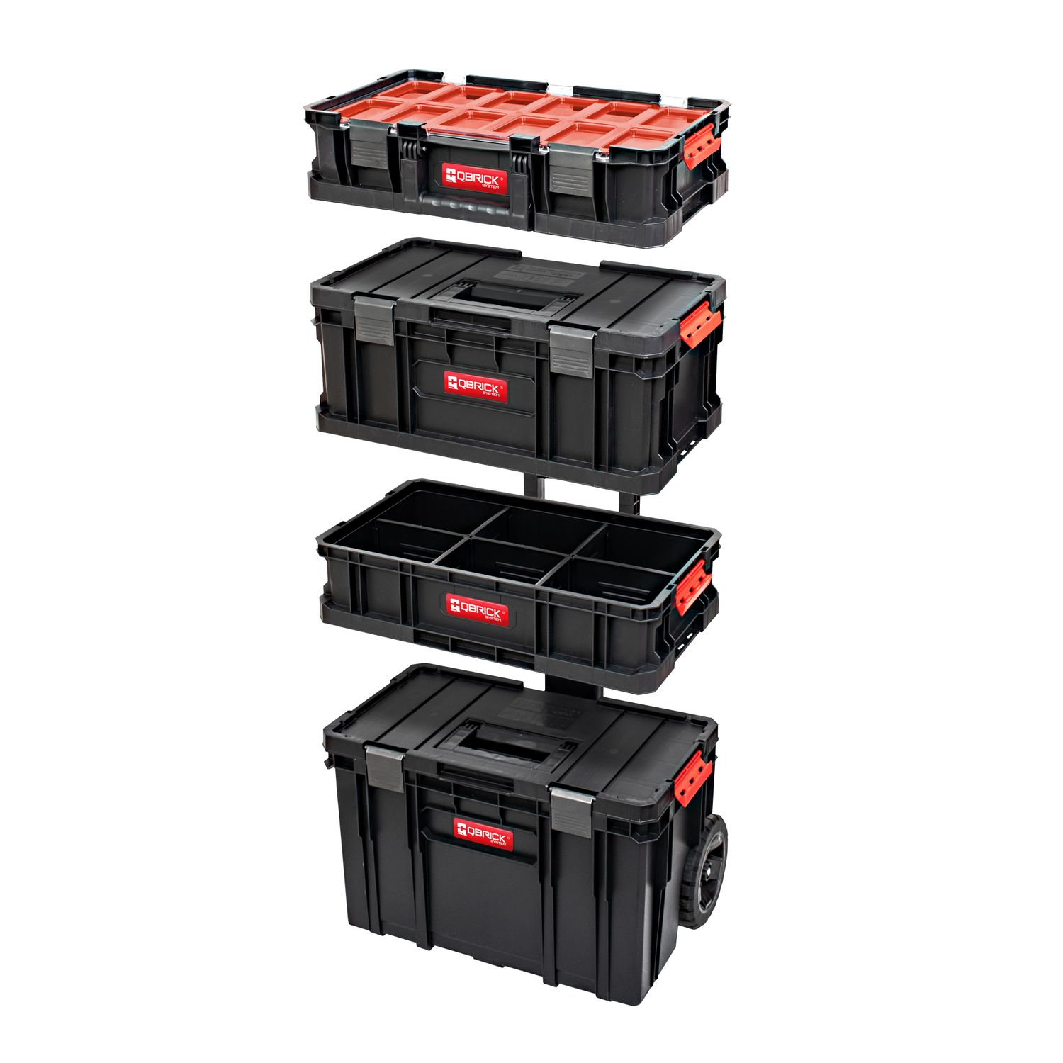 Qbrick Gereedschapkoffer Op Wielen 6-in-1 53,5x82x39cm