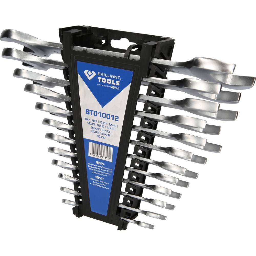 Brilliant Tools BT010012 BT010012 Dubbele steeksleutelset Sleutelbreedte (metrisch) 6 - 32 mm