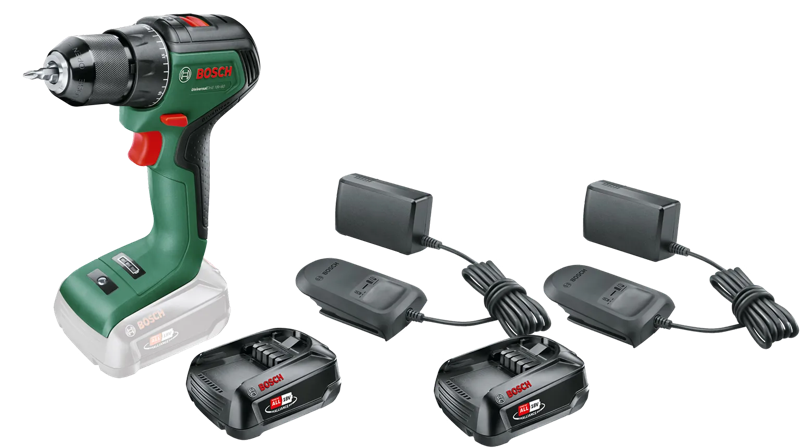 Bosch UniversalDrill 18V-60 2,5 Ah Accu (2x) Starterspakket