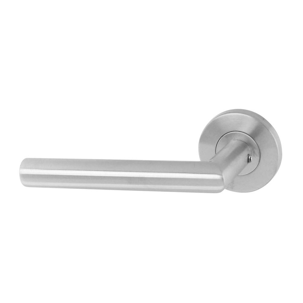 Intersteel Gatdeel links Hoek 90°op rozet neutraal RVS