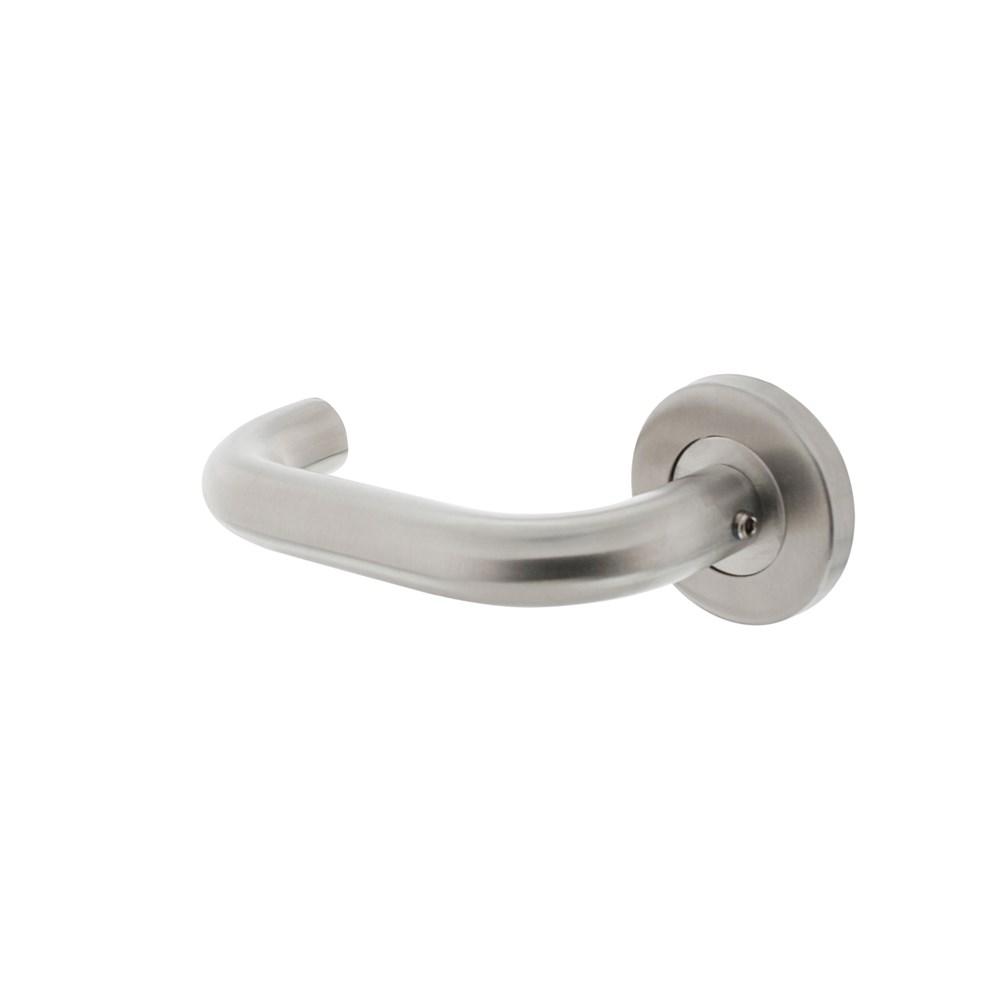Intersteel Gatdeel links 1271 Rond op rond rozet staal met 7mm nok RVS