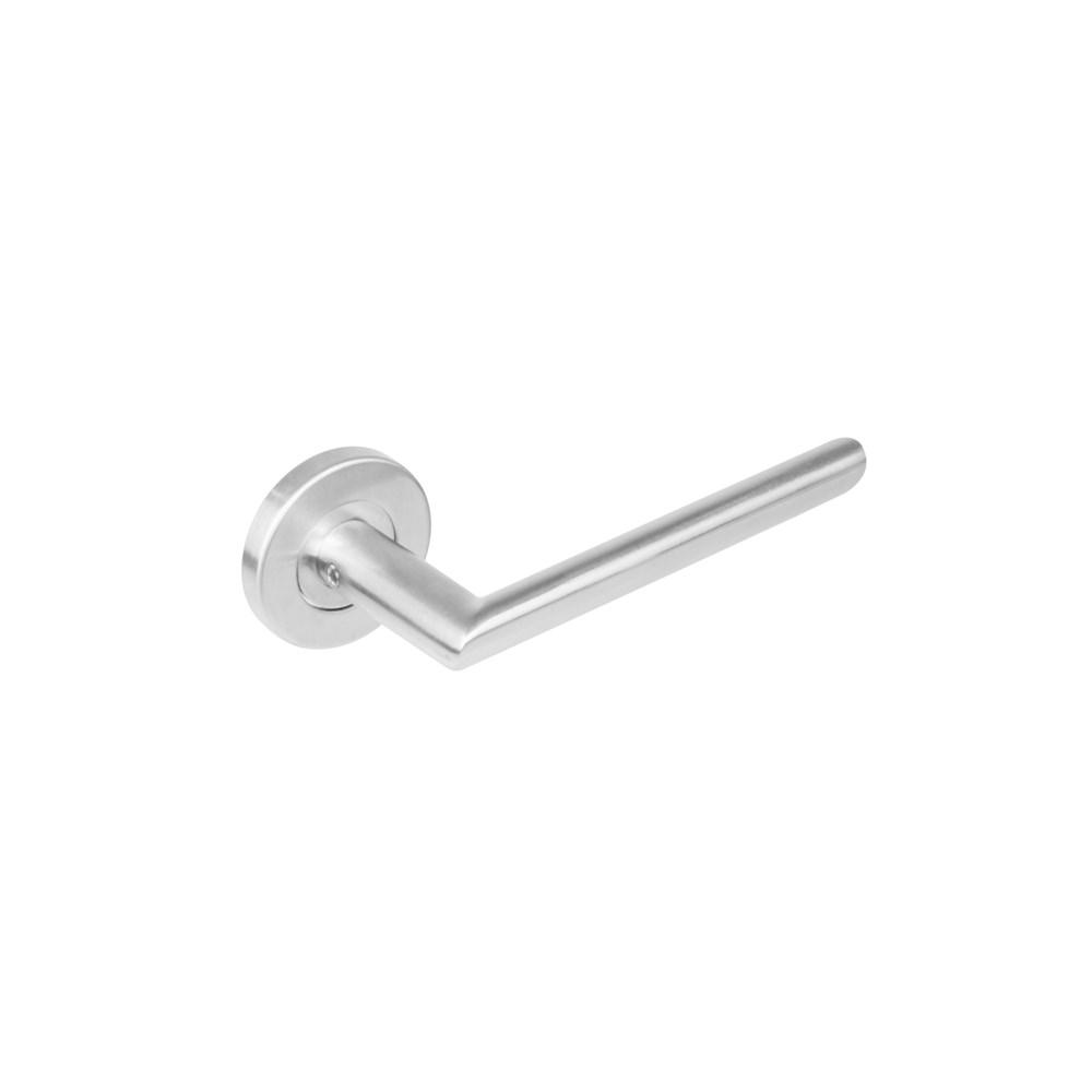 Intersteel Gatdeel rechts 1273 ovaal Hoek 90°op rond rozet staal met 7mm nok RVS