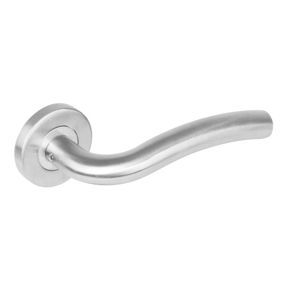 Intersteel Gatdeel rechts 1275 Lisa op rond rozet staal met 7mm nok RVS