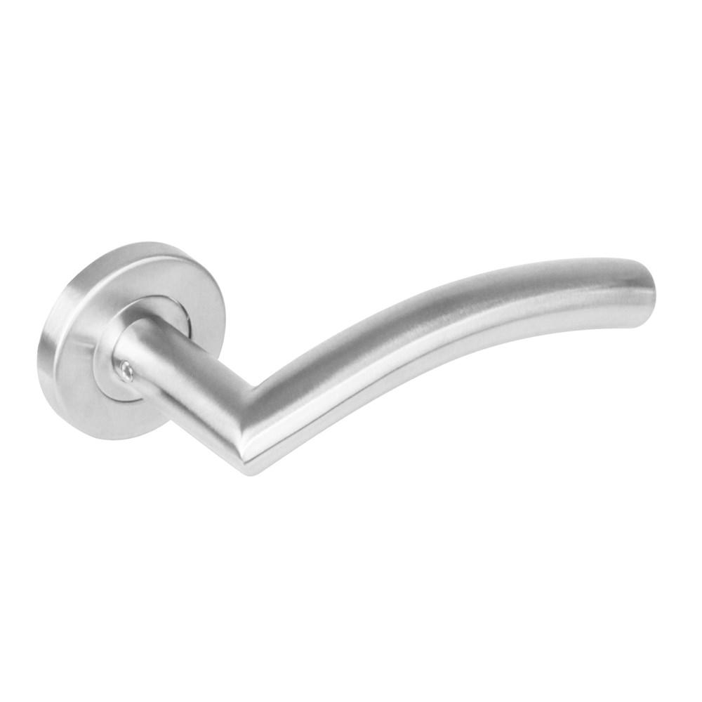 Intersteel Gatdeel rechts 1276 Lisa 90°op rond rozet staal met 7mm nok RVS