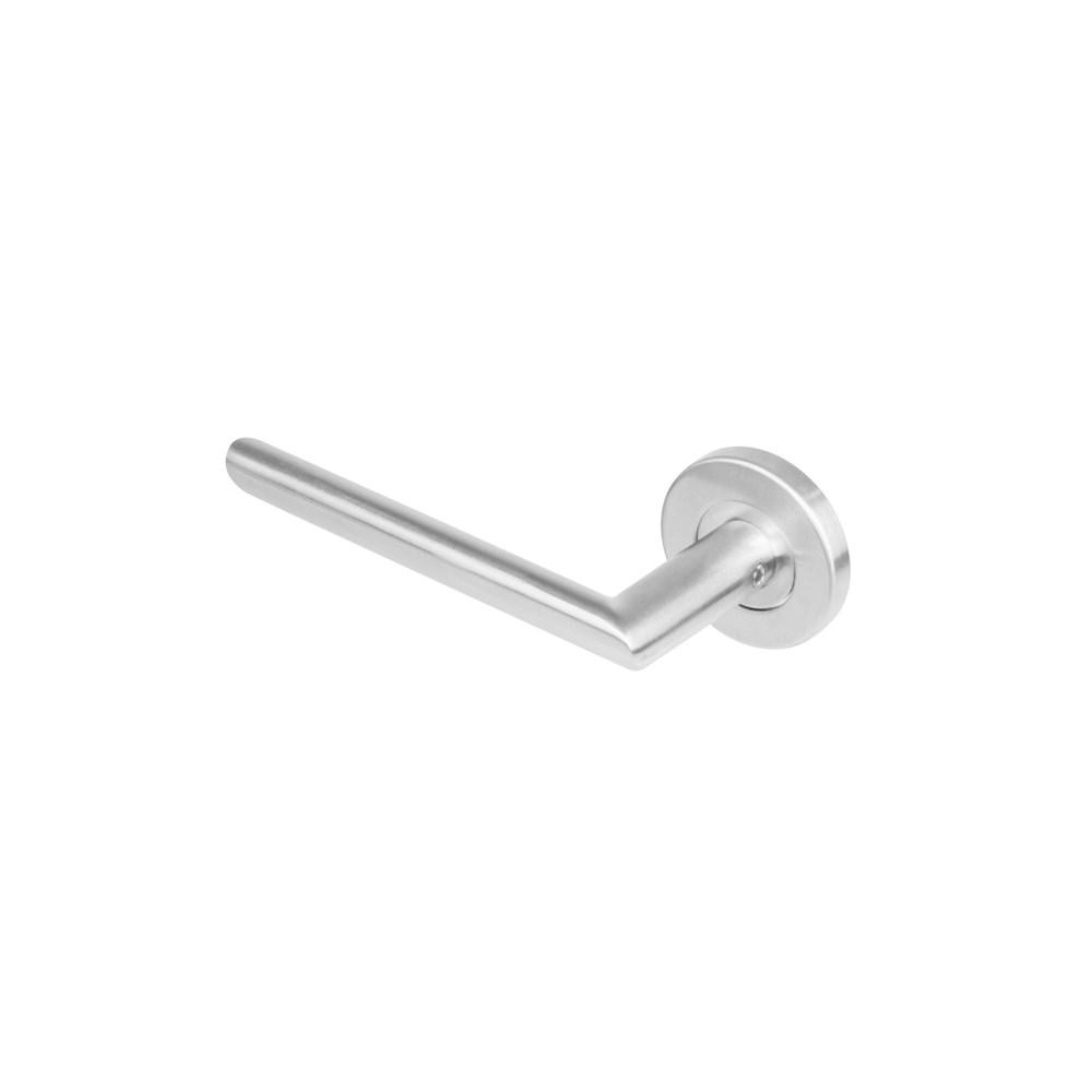 Intersteel Gatdeel links 1273 ovaal Hoek 90°op rond rozet staal met 7mm nok RVS
