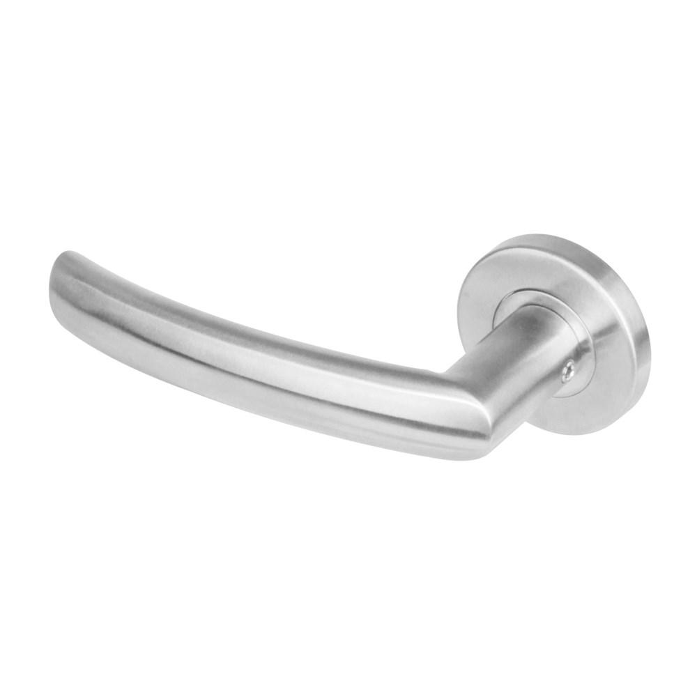 Intersteel Gatdeel links 1278 Blok op rond rozet staal met 7mm nok RVS