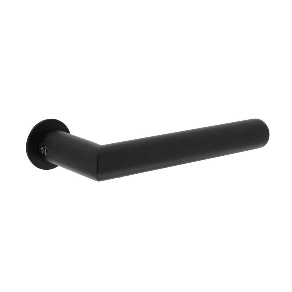 Intersteel Gatdeel Jura met ronde minimalistische rozet, zelfklevend, ø30mm RVS zwart