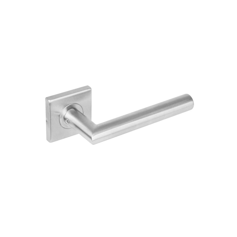 Intersteel Gatdeel 1242 rechte Hoek 90°op rozet vierkant dubbel geveerd RVS