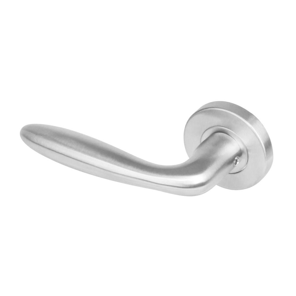 Intersteel Gatdeel links 1281 Jupiter op rond rozet staal met 7mm nok RVS