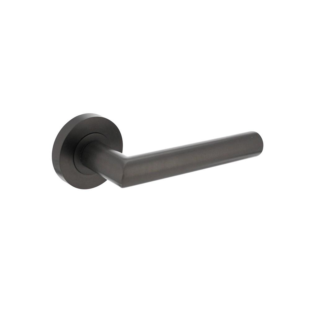 Intersteel Gatdeel rechts Bastian op ronde rozet met nokken ø52x10mm antraciet-grijs
