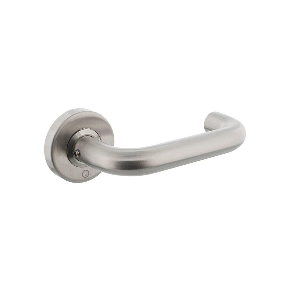 Intersteel Gatdeel Rond op rozet met ring met veer RVS