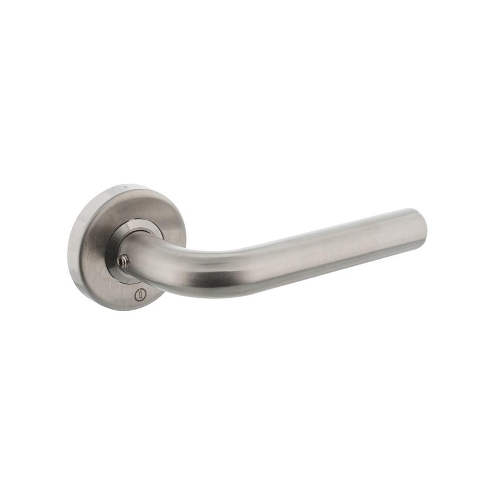 Intersteel Gatdeel recht op rozet met ring met veer RVS