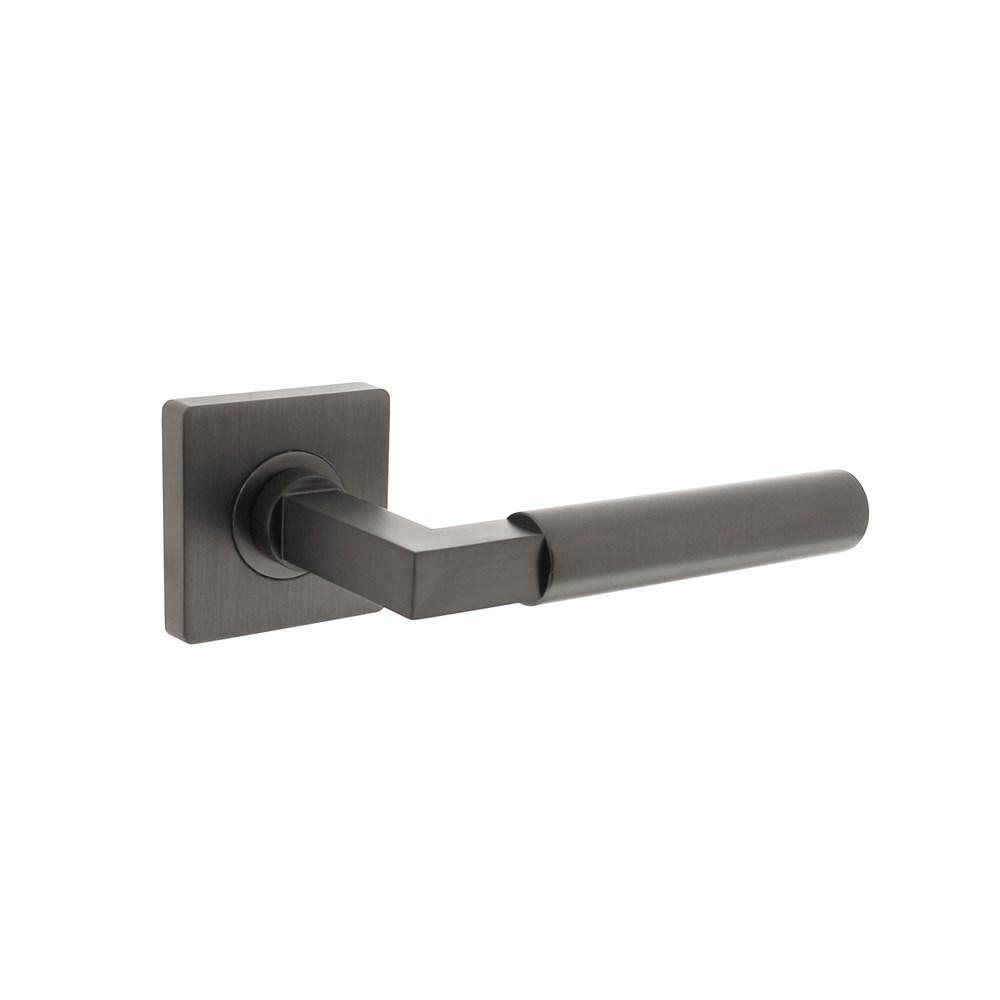 Intersteel Gatdeel rechts Baustil op vierkante rozet met nokken 55x55x10mm antraciet-grijs