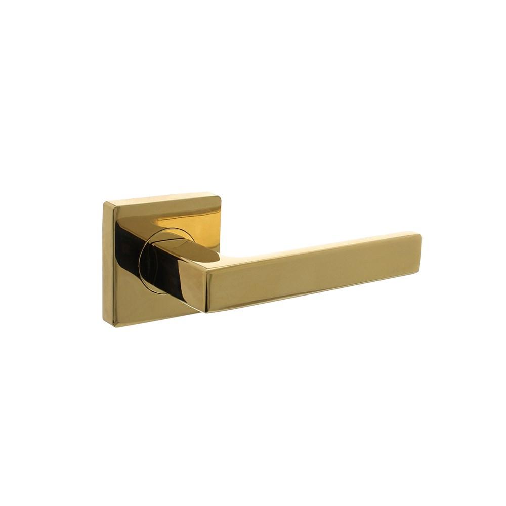 Intersteel Gatdeel rechts Hera op vierkante rozet met nokken 55x55x10mm PVD messingkleur