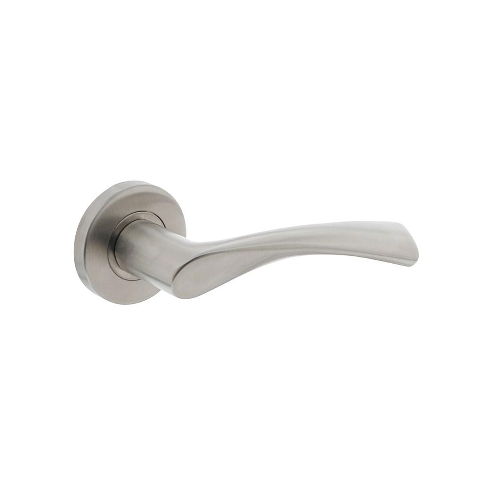 Intersteel Gatdeel rechts 1279 Vlinder op rond rozet staal met 7mm nok RVS
