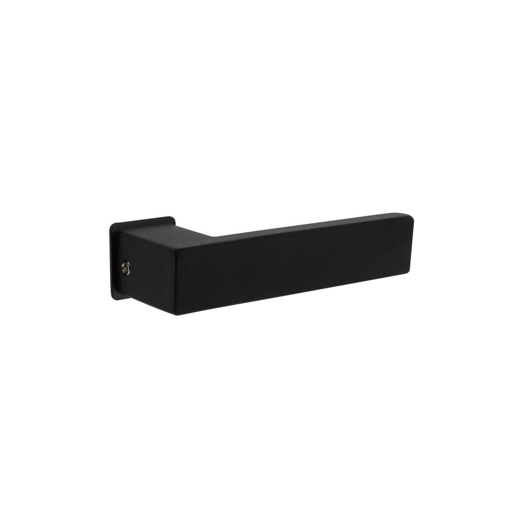 Intersteel Gatdeel Amsterdam met vierkante minimalistische rozet, zelfklevend, 30x30mm RVS zwart