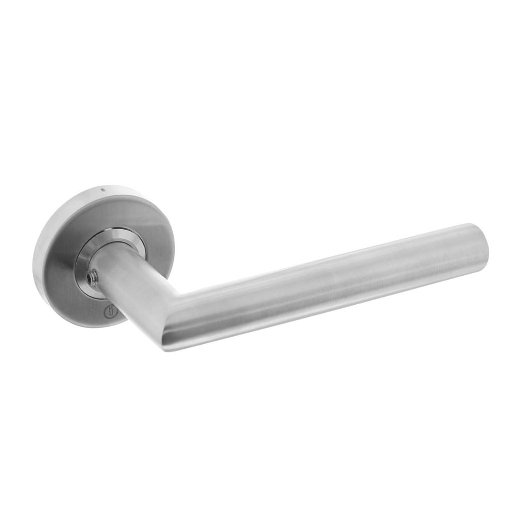 Intersteel Gatdeel Hoek 90°op rozet met ring met veer RVS