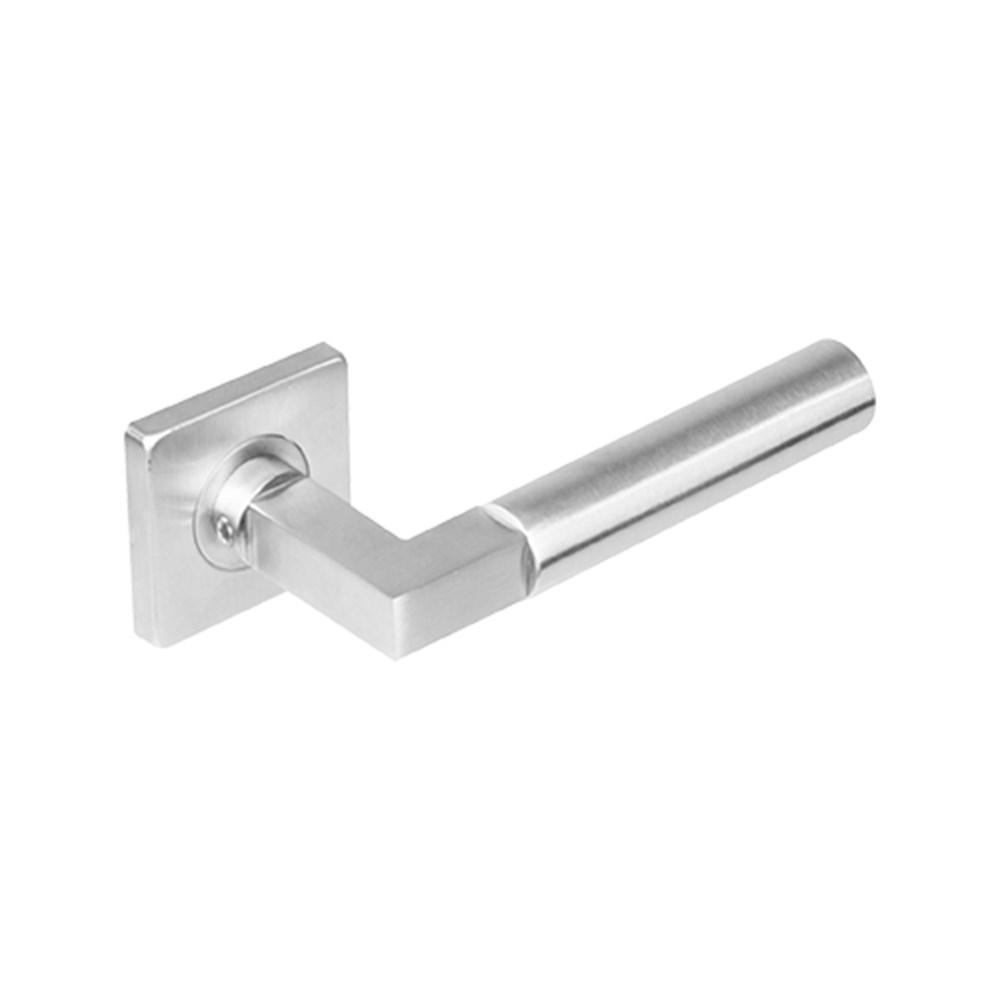 Intersteel Gatdeel 0378 Bau-stil op rozet vierkant staal met 7mm nok RVS