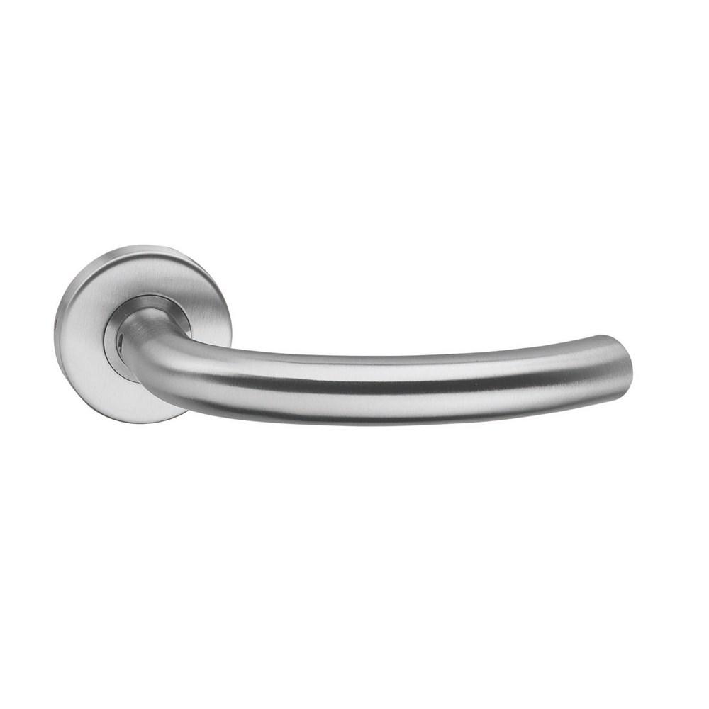 Intersteel Gatdeel half rond op rozet met ring met veer RVS