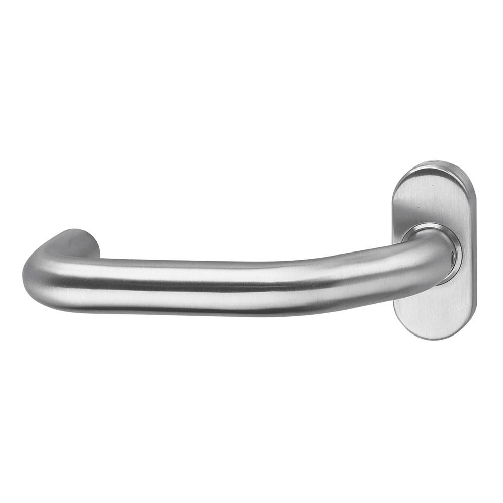 Intersteel Gatdeel Verkropt op rozet ovaal met veer RVS