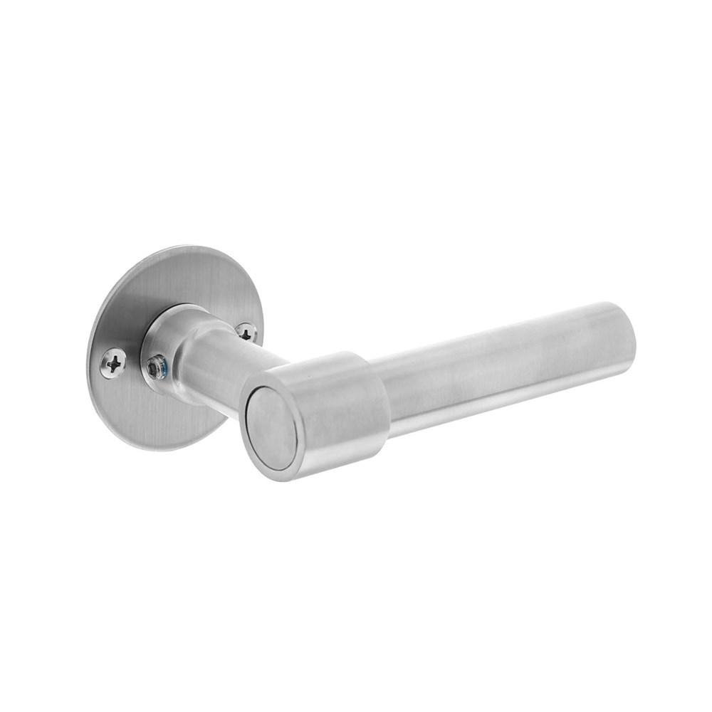 Intersteel Gatdeel L-model recht + ronde platte rozet 50x2mm rvs geborsteld