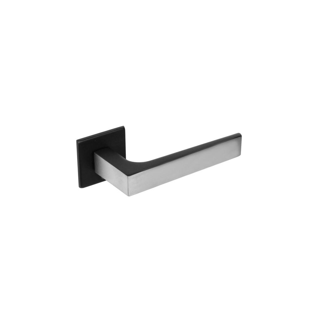 Intersteel Gatdeel rechts Moors No.1 met rozet vierkant plat verdekt RVS -mat zwart