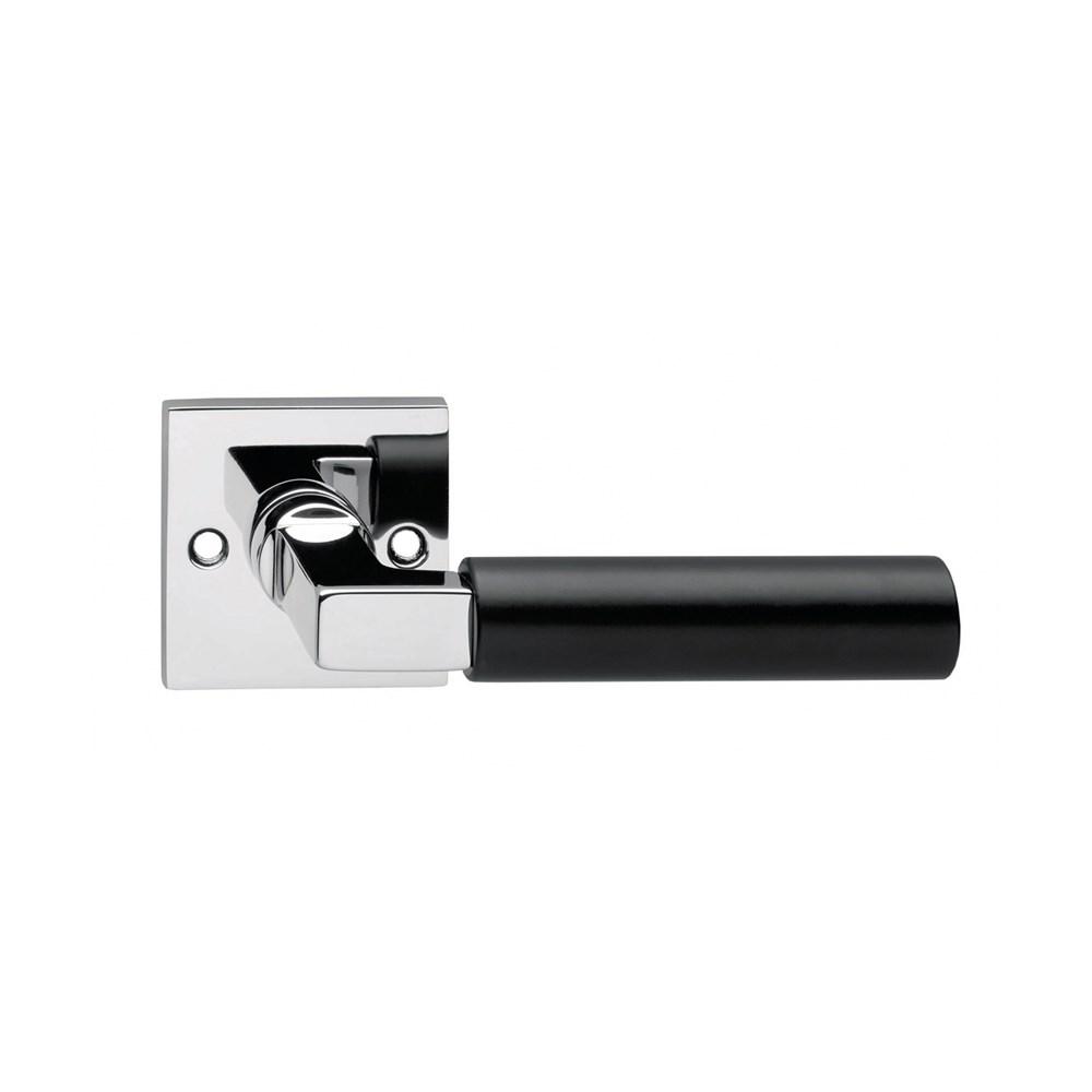 Intersteel Gatdeel rechts Bau-stil rozet vierkant chroom/mat zwart