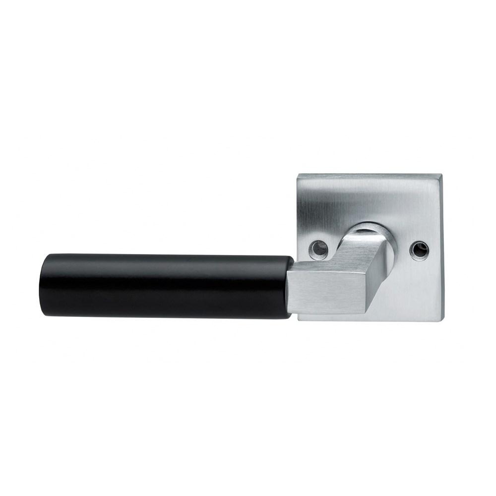 Intersteel Gatdeel links Bau-stil rozet vierkant chroom mat/mat zwart