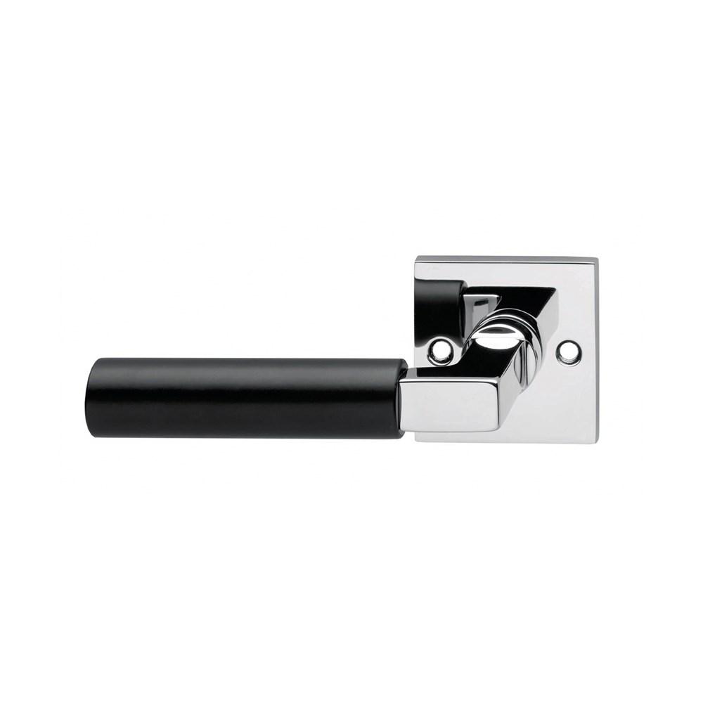 Intersteel Gatdeel links Bau-stil rozet vierkant chroom/mat zwart