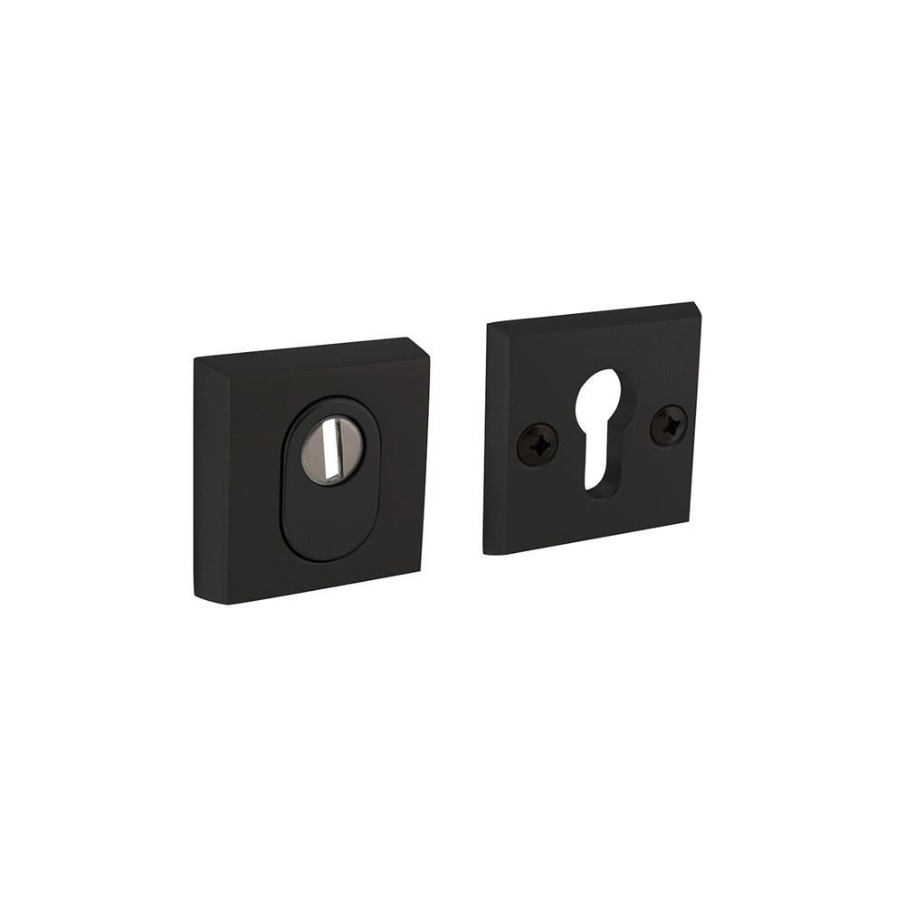 Intersteel SKG3 veiligheid-rozet vierkant 60x60mm met kerntrek beveiliging aluminium / zwart