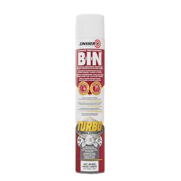Zinsser B-I-N Turbo Spray Primer - Wit - 0,75L