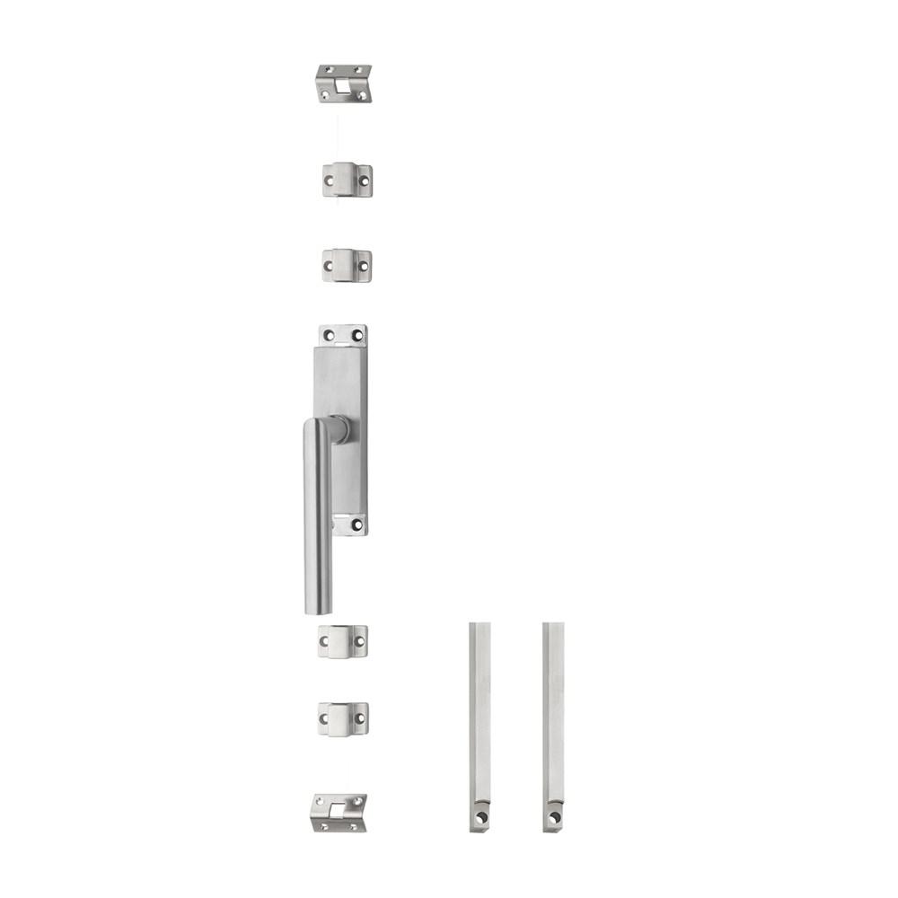 Intersteel Set kruk-espagnolet links Hoek 90° ø19mm incl stangenset 2x 1245mm rvs geborsteld