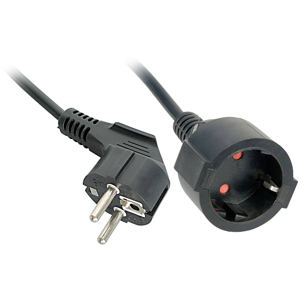 LINDY 30244 Stroom Verlengkabel Zwart 3 m H05VV-F 3G 1,5 mm²