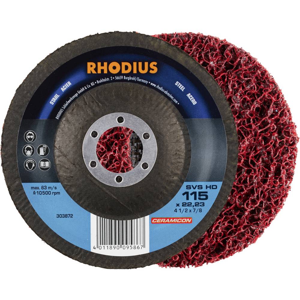 Rhodius 303872  SVS HD, 10 stuks reinigingsvlies 115 x 22,23 mm, gebogen, topline voor universeel gebruik 10 stuk(s)