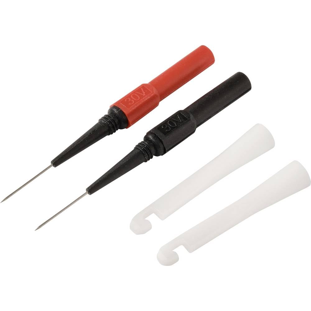 VOLTCRAFT MMS-130 Meetklem Steekaansluiting 4 mm Zwart, Rood 1 set(s)