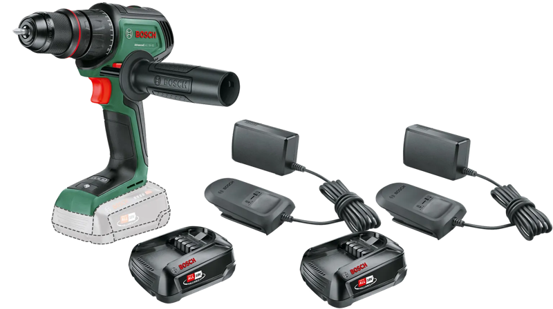 Bosch AdvancedDrill 18V-80 2,5 Ah Accu (2x) Starterspakket
